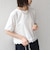 《予約》SHIPS Colors:〈洗濯機可能〉リンク レース コンビ TEE◆
