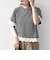 《予約》SHIPS Colors:〈洗濯機可能〉リンク レース コンビ TEE◆