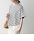 《予約》SHIPS any:〈洗濯機可能〉レース ヘム アシンメトリー ショートスリーブ TEE