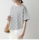 《予約》SHIPS any:〈洗濯機可能〉レース ヘム アシンメトリー ショートスリーブ TEE
