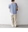 《予約》SHIPS any:〈洗濯機可能〉レース ヘム アシンメトリー ショートスリーブ TEE