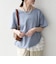 《予約》SHIPS any:〈洗濯機可能〉レース ヘム アシンメトリー ショートスリーブ TEE