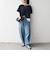 《予約》SHIPS any:〈洗濯機可能〉レース ヘム アシンメトリー ショートスリーブ TEE