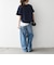 《予約》SHIPS any:〈洗濯機可能〉レース ヘム アシンメトリー ショートスリーブ TEE