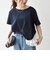 《予約》SHIPS any:〈洗濯機可能〉レース ヘム アシンメトリー ショートスリーブ TEE