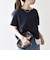 《予約》SHIPS any:〈洗濯機可能〉レース ヘム アシンメトリー ショートスリーブ TEE