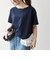 《予約》SHIPS any:〈洗濯機可能〉レース ヘム アシンメトリー ショートスリーブ TEE