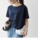 《予約》SHIPS any:〈洗濯機可能〉レース ヘム アシンメトリー ショートスリーブ TEE