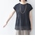 SHIPS Colors:〈手洗い可能〉フリンジ レース レイヤード TEE