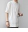 SHIPS any:〈洗濯機可能〉エアロ スケープ メッシュ 鹿の子 リブ Tシャツ◆
