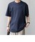SHIPS any:〈洗濯機可能〉エアロ スケープ メッシュ 鹿の子 リブ Tシャツ◆
