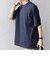 SHIPS any:〈洗濯機可能〉エアロ スケープ メッシュ 鹿の子 リブ Tシャツ◆