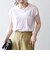 SHIPS any:〈洗濯機可能〉シアー 裏毛 クルーネック フレンチ スリーブ TEE