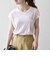 SHIPS any:〈洗濯機可能〉シアー 裏毛 クルーネック フレンチ スリーブ TEE