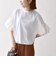 SHIPS any:〈洗濯機可能〉フリル スリーブ クルーネック コンパクト TEE