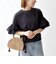 SHIPS any:〈洗濯機可能〉フリル スリーブ クルーネック コンパクト TEE