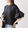 SHIPS any:〈洗濯機可能〉フリル スリーブ クルーネック コンパクト TEE