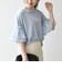 SHIPS any:〈洗濯機可能〉フリル スリーブ クルーネック コンパクト TEE