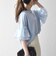 SHIPS any:〈洗濯機可能〉フリル スリーブ クルーネック コンパクト TEE
