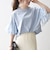 SHIPS any:〈洗濯機可能〉フリル スリーブ クルーネック コンパクト TEE