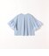 SHIPS any:〈洗濯機可能〉フリル スリーブ クルーネック コンパクト TEE