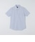SHIPS:〈接触冷感〉ICE COTTON パナマ ストライプ ボタンダウン 半袖 シャツ