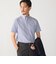SHIPS:〈接触冷感〉ICE COTTON パナマ ストライプ ボタンダウン 半袖 シャツ