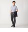 SHIPS:〈接触冷感〉ICE COTTON パナマ ストライプ ボタンダウン 半袖 シャツ
