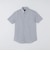 SHIPS:〈接触冷感〉ICE COTTON パナマ ストライプ ボタンダウン 半袖 シャツ