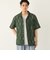 【WEB限定】SHIPS Colors:レース ジャカード オープンカラー シャツ◇