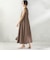 《予約》〈手洗い可能〉シアー 切替 フレア ワンピース