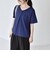 《予約》quaranciel:〈接触冷感/汗染み防止加工/洗濯機可能〉Vネック タック ハーフスリーブ TEE