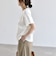 《予約》quaranciel:〈洗濯機可能〉ライト ポンチ バッグ ボタン ショートスリーブ TEE