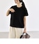 《予約》quaranciel:〈洗濯機可能〉ライト ポンチ バッグ ボタン ショートスリーブ TEE