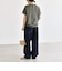 《予約》quaranciel:〈洗濯機可能〉ライト ポンチ バッグ ボタン ショートスリーブ TEE