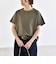 《予約》quaranciel:〈洗濯機可能〉ライト ポンチ バッグ ボタン ショートスリーブ TEE