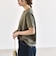 《予約》quaranciel:〈洗濯機可能〉ライト ポンチ バッグ ボタン ショートスリーブ TEE