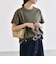 《予約》quaranciel:〈洗濯機可能〉ライト ポンチ バッグ ボタン ショートスリーブ TEE