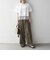 《予約》SHIPS any:〈洗濯機可能〉ジップ レース ヘム ハーフスリーブ TEE