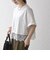《予約》SHIPS any:〈洗濯機可能〉ジップ レース ヘム ハーフスリーブ TEE
