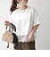 《予約》SHIPS any:〈洗濯機可能〉ジップ レース ヘム ハーフスリーブ TEE