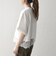 《予約》SHIPS any:〈洗濯機可能〉ジップ レース ヘム ハーフスリーブ TEE
