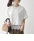 《予約》SHIPS any:〈洗濯機可能〉ジップ レース ヘム ハーフスリーブ TEE