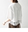 《一部予約》SHIPS any:〈洗濯機可能〉ジップ レース ヘム ハーフスリーブ TEE