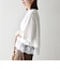 《一部予約》SHIPS any:〈洗濯機可能〉ジップ レース ヘム ハーフスリーブ TEE
