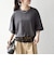 《一部追加予約》SHIPS any:〈洗濯機可能〉ジップ レース ヘム ハーフスリーブ TEE