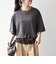 《一部追加予約》SHIPS any:〈洗濯機可能〉ジップ レース ヘム ハーフスリーブ TEE