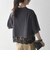 《一部追加予約》SHIPS any:〈洗濯機可能〉ジップ レース ヘム ハーフスリーブ TEE