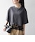 《一部追加予約》SHIPS any:〈洗濯機可能〉ジップ レース ヘム ハーフスリーブ TEE