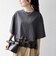 《一部追加予約》SHIPS any:〈洗濯機可能〉ジップ レース ヘム ハーフスリーブ TEE